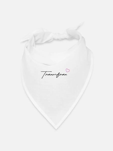 Traumfrau black - Bandana Dreieckstuch - Weiß