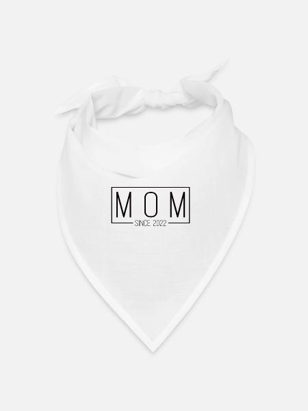 Mom Since 2022 black - Bandana Dreieckstuch - Weiß