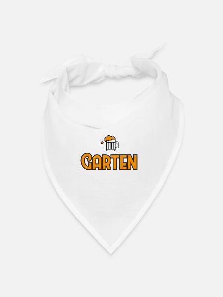 Biergarten - Bandana Dreieckstuch - Weiß