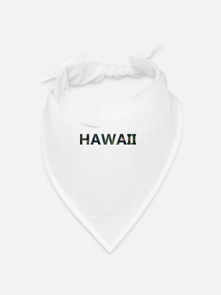 Hawaii - Bandana Dreieckstuch - Weiß