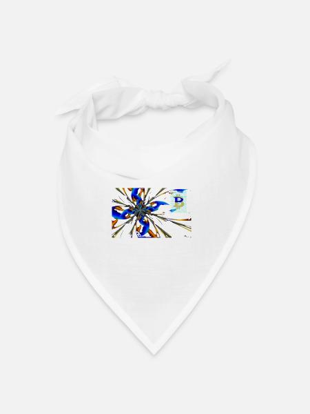 abstract Bitcoin 2 - Bandana Dreieckstuch - Weiß