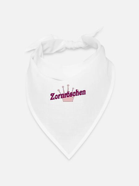 Zornröschen - Bandana Dreieckstuch - Weiß