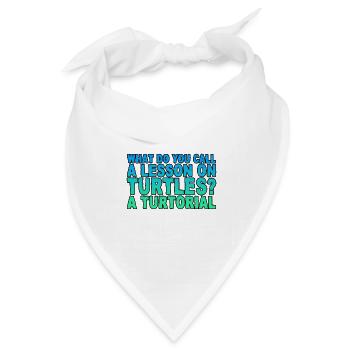 What Do You Call A Lesson On Turtles, A Turtorial - Bandana Dreieckstuch - Weiß - Vorne