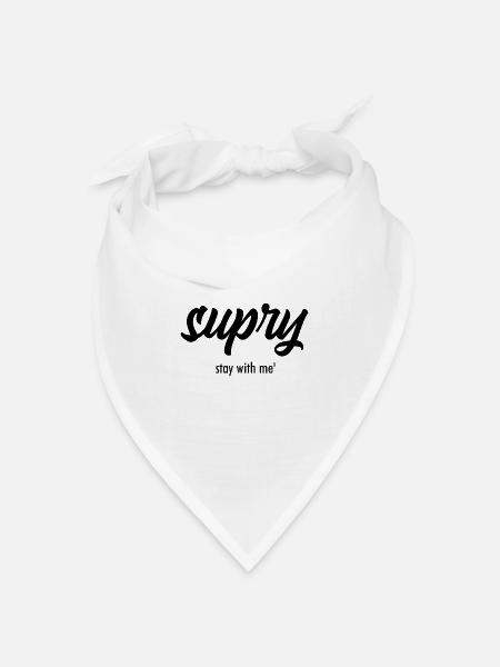 STAY WITH ME. - Bandana Dreieckstuch - Weiß