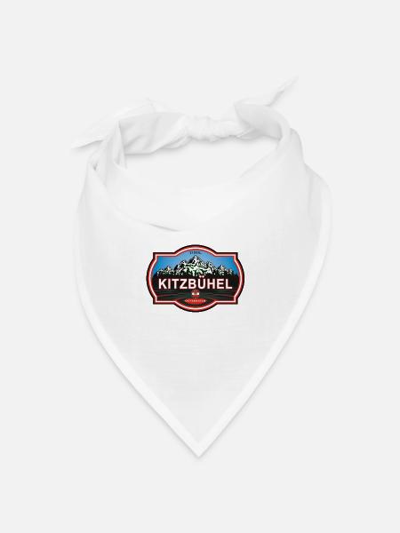 Kitzbühel, Österreich - Bandana Dreieckstuch - Weiß