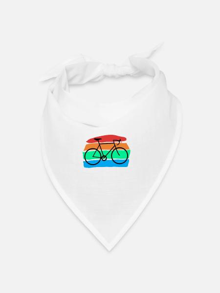 Fahrrad - Bandana Dreieckstuch - Weiß