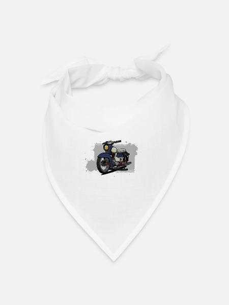 Star (blau) // Illustration - Bandana Dreieckstuch - Weiß