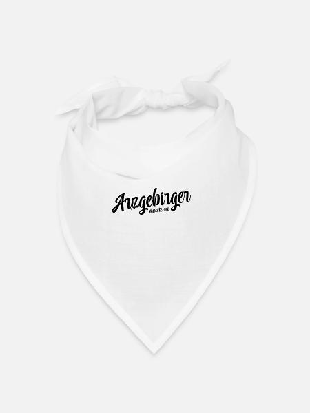 Erzgebirge Heimat liebe - Bandana Dreieckstuch - Weiß
