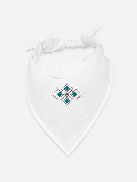 Originelles Design - Bandana Dreieckstuch - Weiß