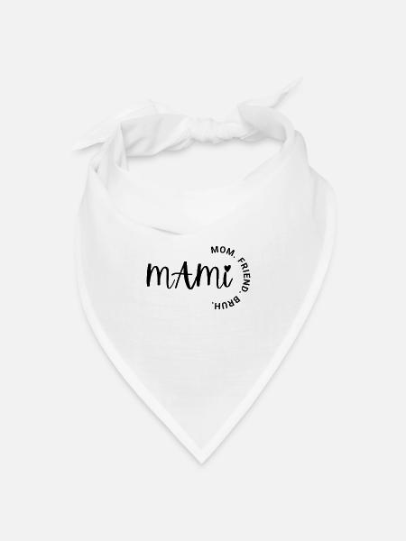 mom friend bruh - Bandana Dreieckstuch - Weiß