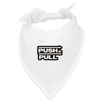 Push and Pull black - Bandana Dreieckstuch - Weiß - Vorne