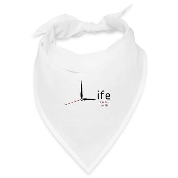 Das Leben ist kurz, es lebe - Bandana Dreieckstuch - Weiß - Vorne