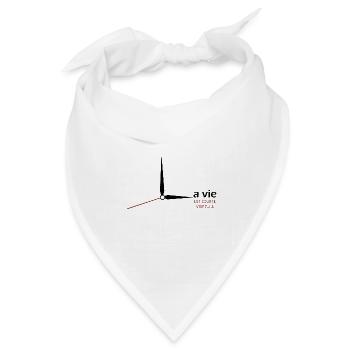 Das Leben ist kurz, lebe es - Bandana Dreieckstuch - Weiß - Vorne
