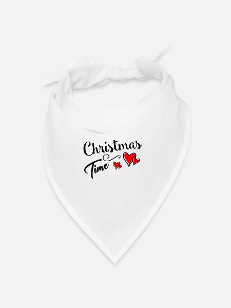 Christmas time - Bandana Dreieckstuch - Weiß
