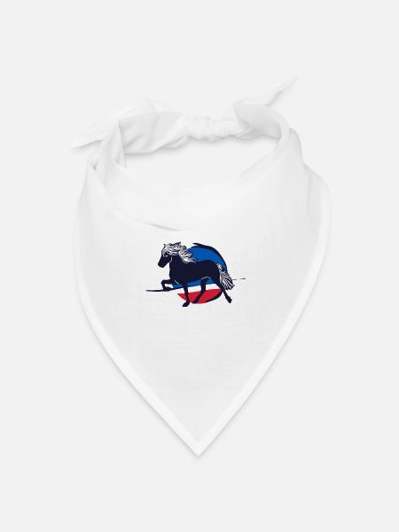 Islandpferd Reiter Grafik Pferd Reiten - Bandana Dreieckstuch - Weiß