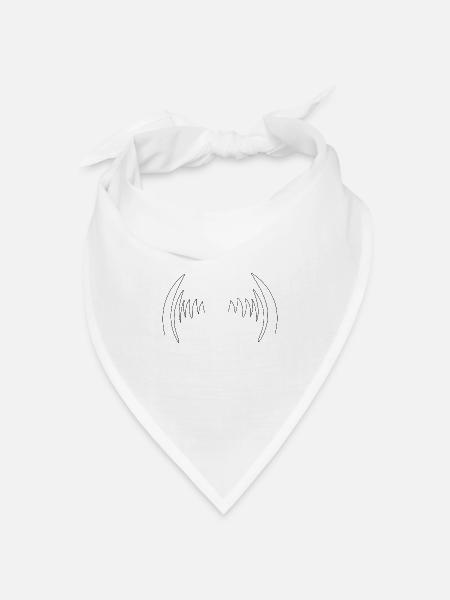 Flügel - Bandana Dreieckstuch - Weiß