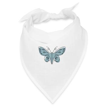 Abstraktes Design Schmetterling - Bandana Dreieckstuch - Weiß - Vorne