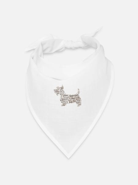 Hunde Sprüche - Bandana Dreieckstuch - Weiß