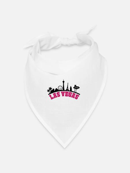 las vegas skyline - Bandana Dreieckstuch - Weiß