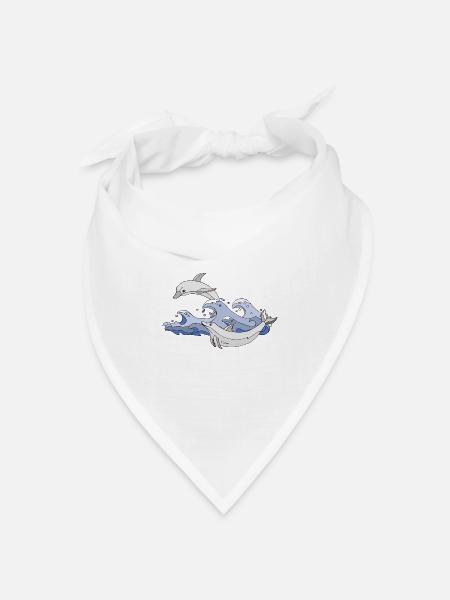 Delphine - Bandana Dreieckstuch - Weiß