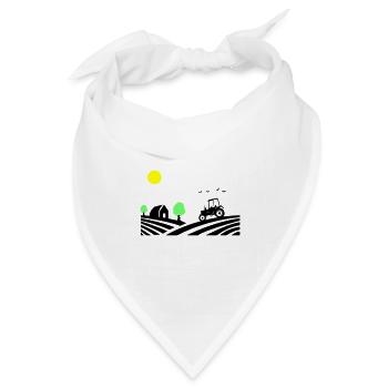 traktor farm - Bandana Dreieckstuch - Weiß - Vorne