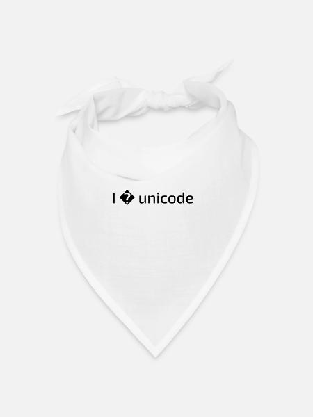 Ich liebe Unicode - Bandana Dreieckstuch - Weiß