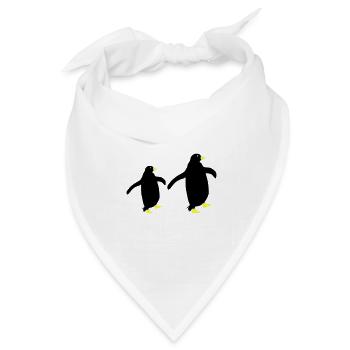 pinguin silhouette 2 - Bandana Dreieckstuch - Weiß - Vorne