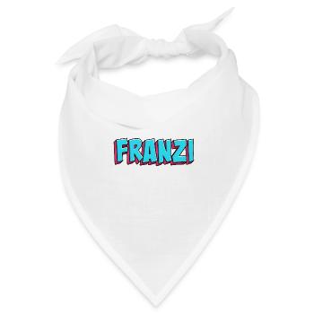 Name Motiv: Franzi - Bandana Dreieckstuch - Weiß - Vorne