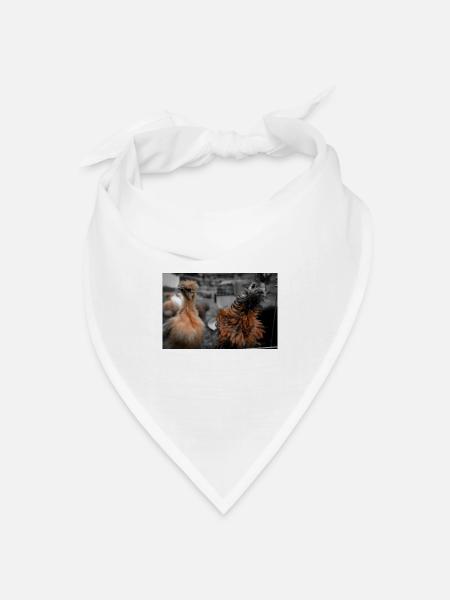 Crazy Chicken - Bandana Dreieckstuch - Weiß