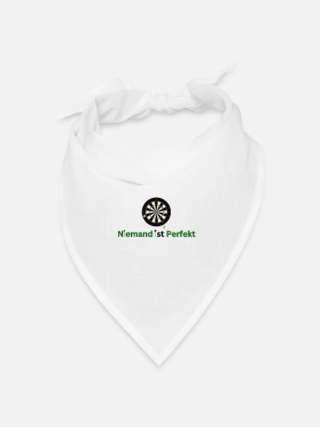 Perfekt Unperfekt - Dart - Spruch - ApriNoeScor - Bandana Dreieckstuch - Weiß