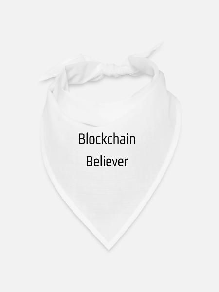 Blockchain-Gläubiger - Bandana Dreieckstuch - Weiß