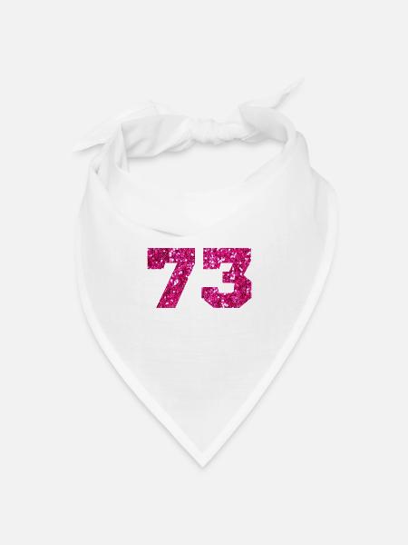 73 Pink Glitter - 73 Geburtstag - Bandana Dreieckstuch - Weiß