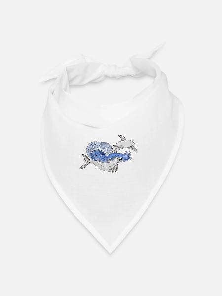 Delphine - Bandana Dreieckstuch - Weiß
