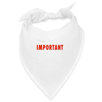 important - Bandana Dreieckstuch - Weiß - Vorne