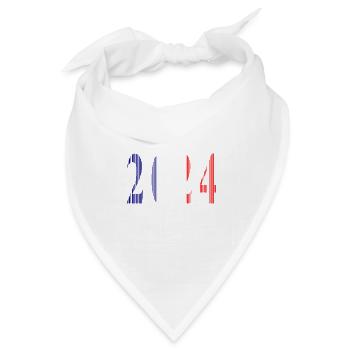 2024 Blau Weiß Rot - Bandana Dreieckstuch - Weiß - Vorne