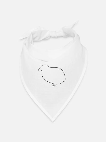 Wachtel - Bandana Dreieckstuch - Weiß