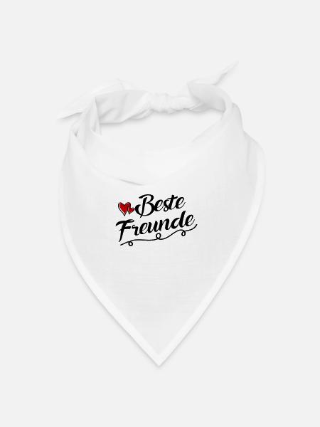 beste freunde - Bandana Dreieckstuch - Weiß