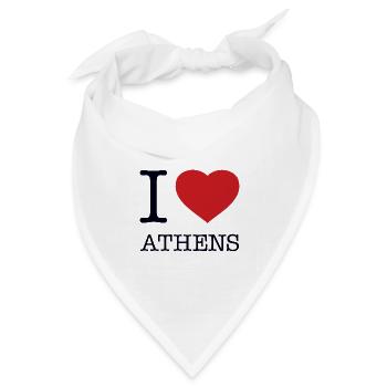 I LOVE ATHENS - Bandana Dreieckstuch - Weiß - Vorne