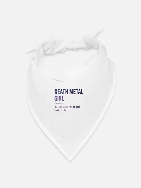 Death Metal Death Metal Death Metal - Bandana Dreieckstuch - Weiß