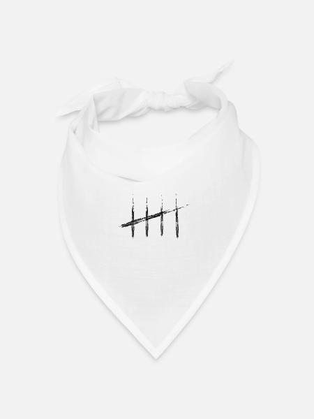 Fünf Streifen II - Bandana Dreieckstuch - Weiß