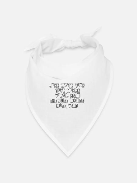 JONE WASTE YORE TOYE MONME YORALL REDIII THE VOICE - Bandana Dreieckstuch - Weiß