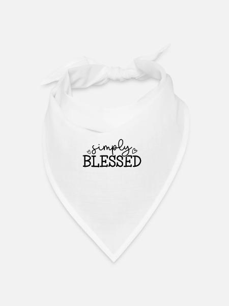 gesegnet - Bandana Dreieckstuch - Weiß