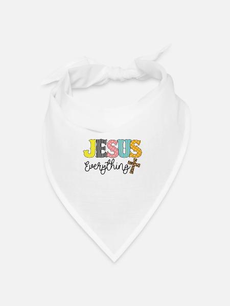Alles Jesus - Bandana Dreieckstuch - Weiß