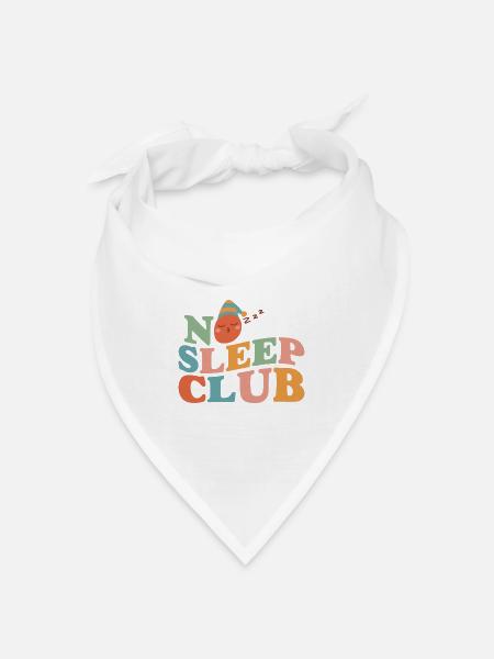 No Sleep Club Eltern-Edition - Bandana Dreieckstuch - Weiß
