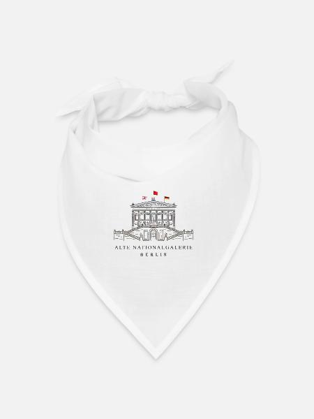 Berlin, Museum Alte Nationalgalerie, Zeichnung - Bandana Dreieckstuch - Weiß