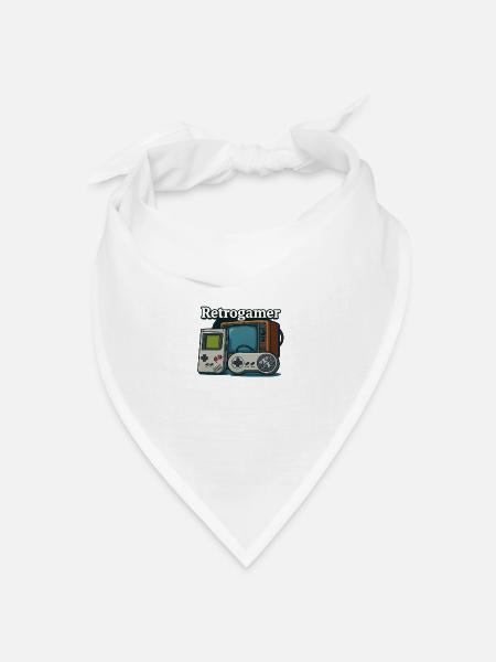 Retrogamer - Bandana Dreieckstuch - Weiß