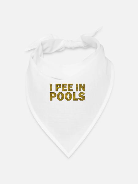 I pee in pools - Bandana Dreieckstuch - Weiß