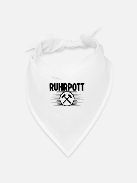 Ruhrpott Glueck auf - Bandana Dreieckstuch - Weiß
