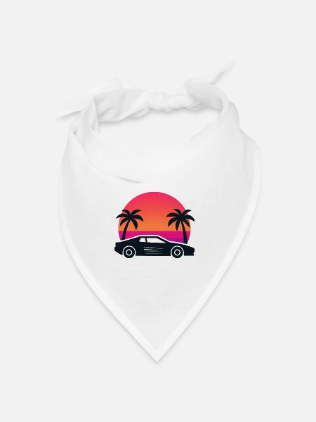 Vize-Stadt - Bandana Dreieckstuch - Weiß