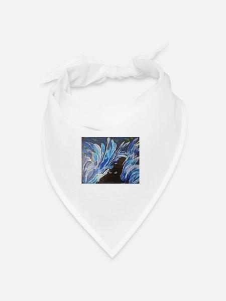 Eis Augen - Bandana Dreieckstuch - Weiß